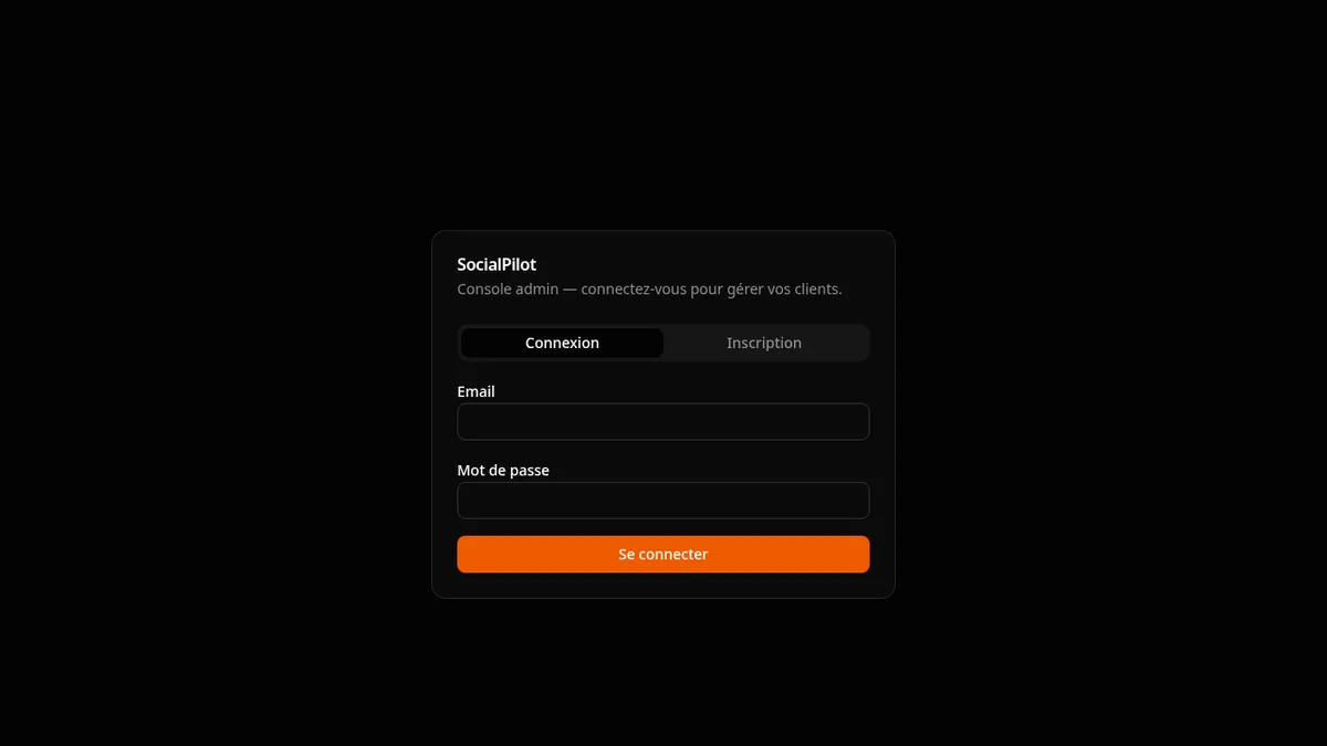 Console d'administration de SocialPilot