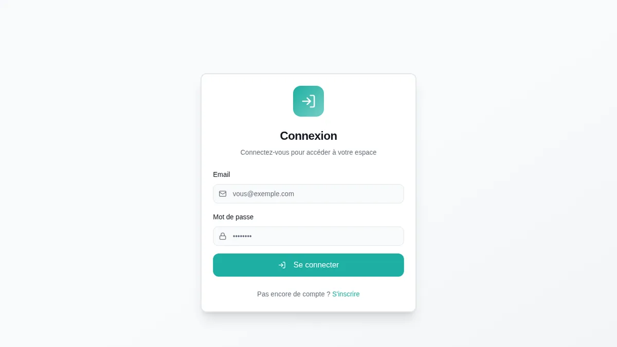 Écran de connexion de Social Post Pulse